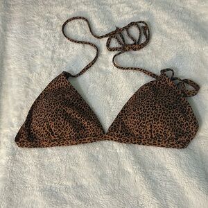 Cheetah print bikini top